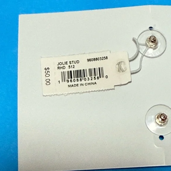 NWT Kendra Scott Silver Jolie Stud Earrings in Dichroic Glass - Picture 8 of 8